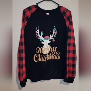 Black and Red Plaid Christmas Longsleeve